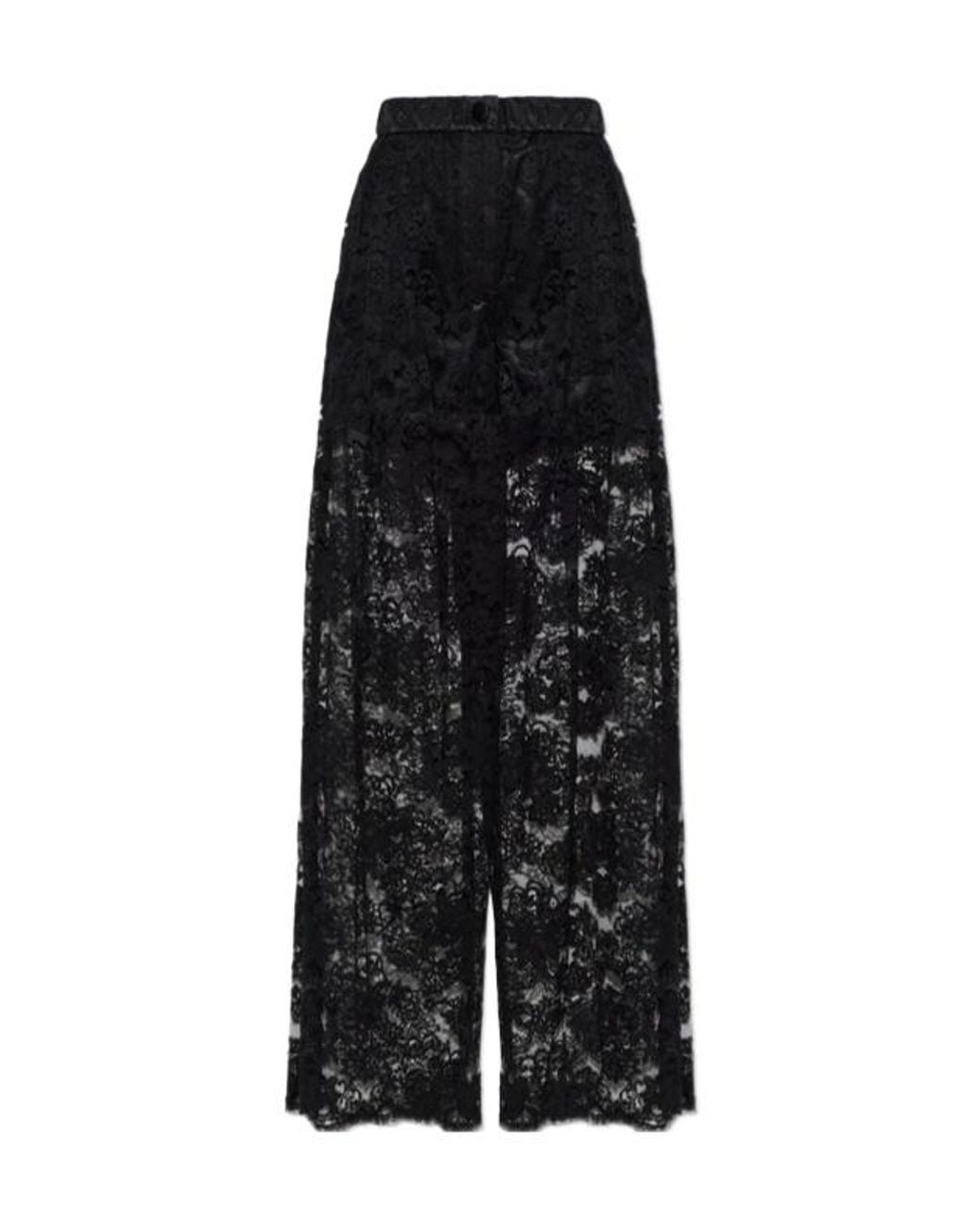 Dolce & Gabbana Black Lace Trousers