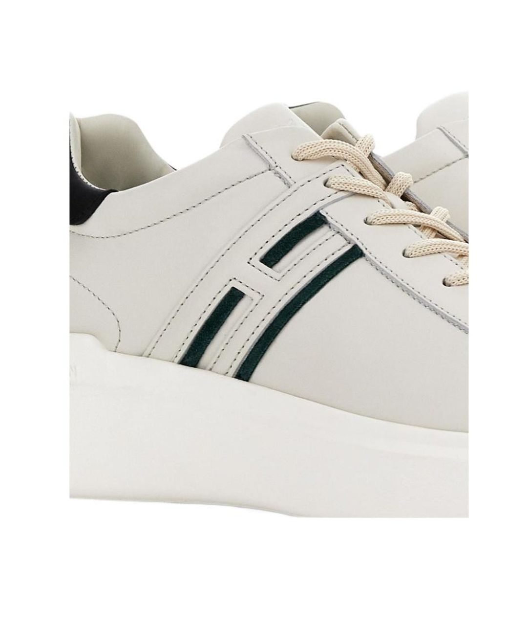 Hogan White H580 Lace-Up Sneakers for men