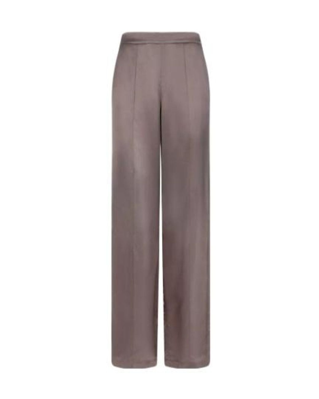 Emporio Armani Brown Wide-Leg Satin Pants