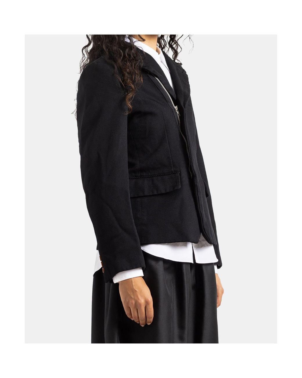 Comme des Garçons Black Comme Des Garçons Zipped Tailored Blazer
