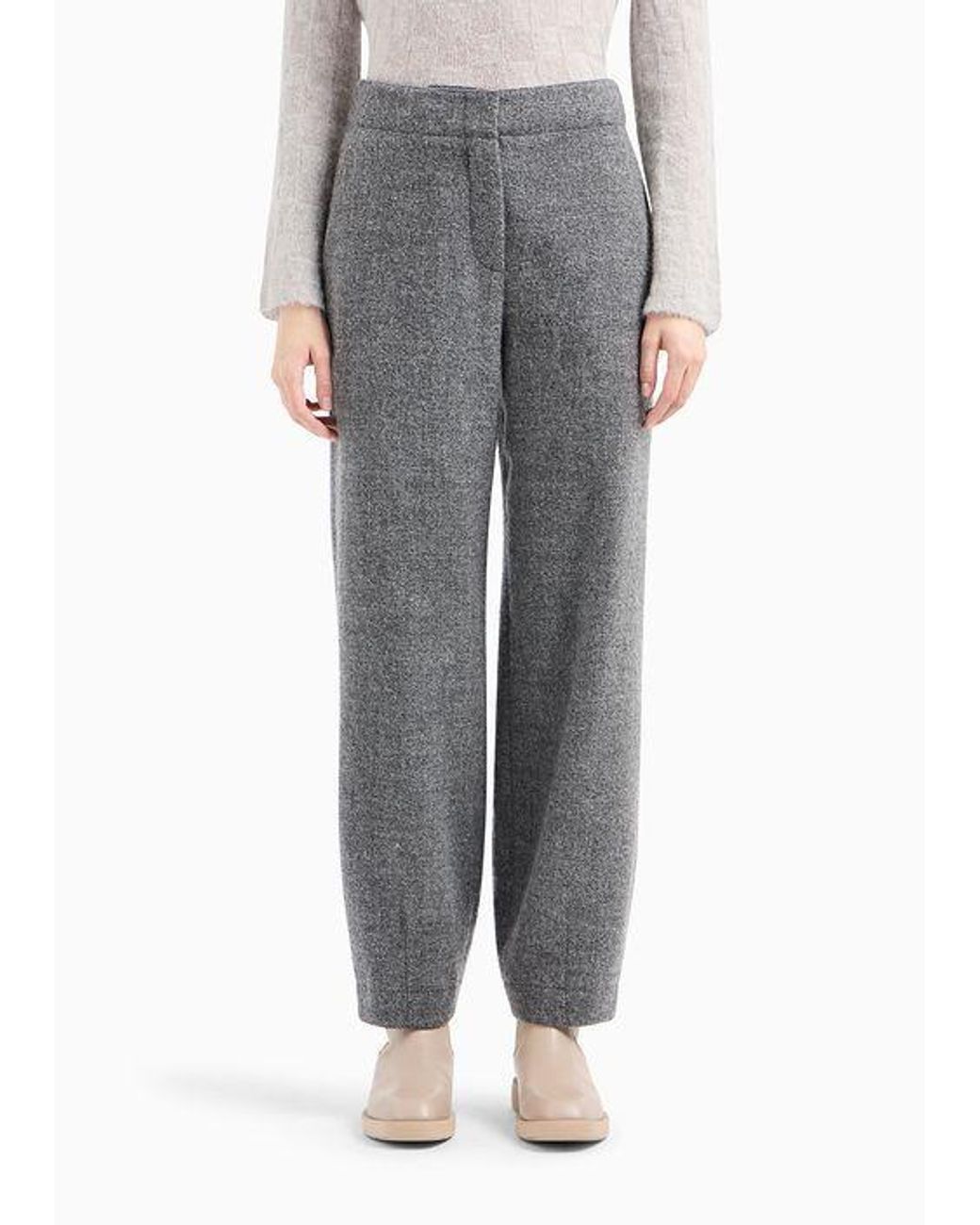 Emporio Armani Gray Flannel Trousers