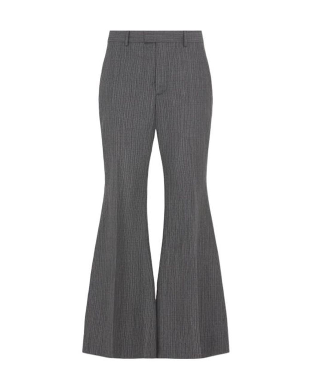Ann Demeulemeester Gray Leek Relaxed Wool Blend Bootcut Pants for men