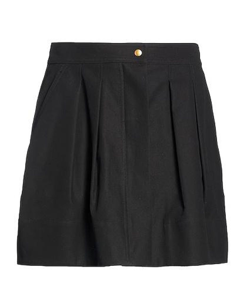Max Mara Black Minimal Solid Flared Skirt