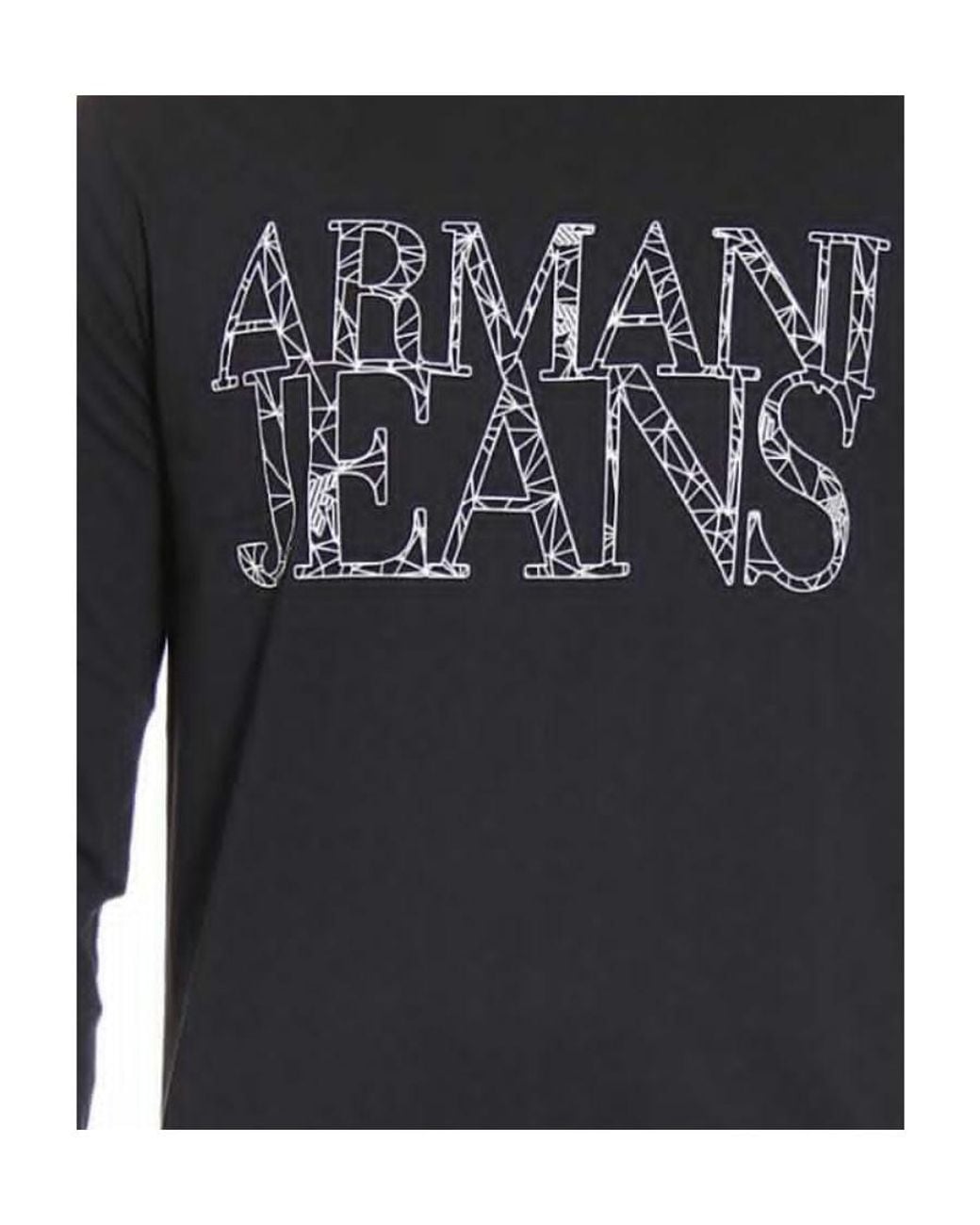 Armani Jeans Black Logo Detail T-Shirt for men