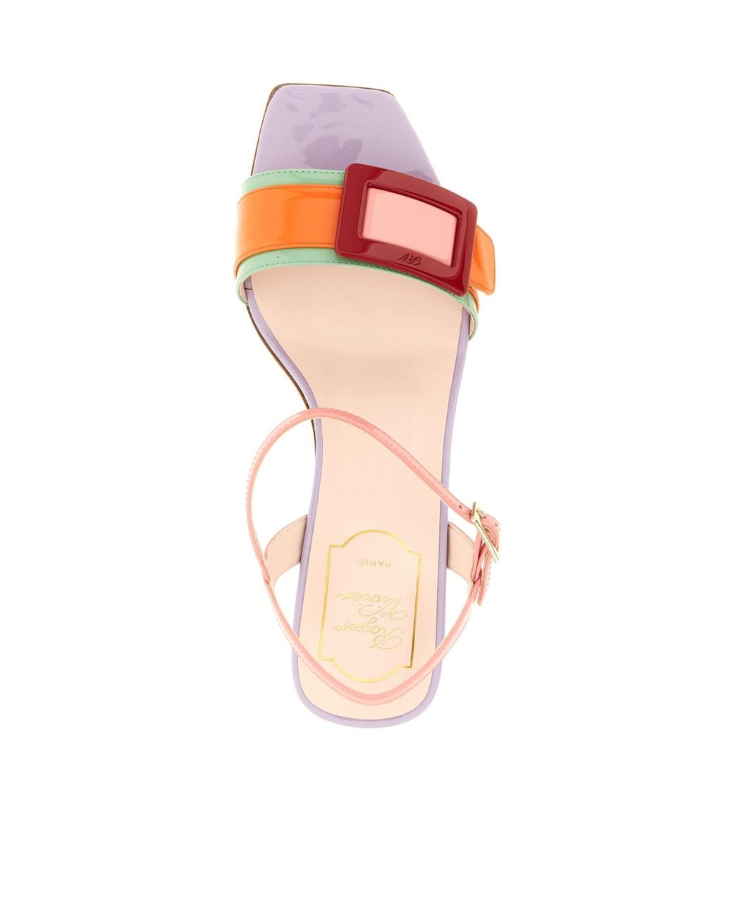 Roger Vivier Pink Belle Vivier Buckled Heeled Sandals