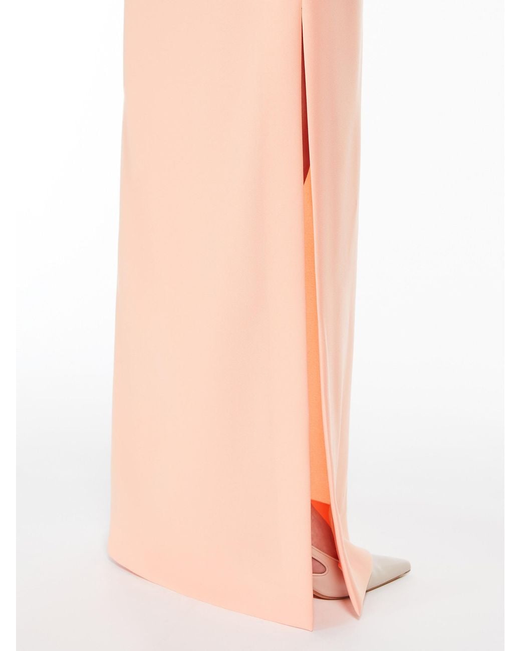 Max Mara Pink Pontida Pleated One-Shoulder Dress