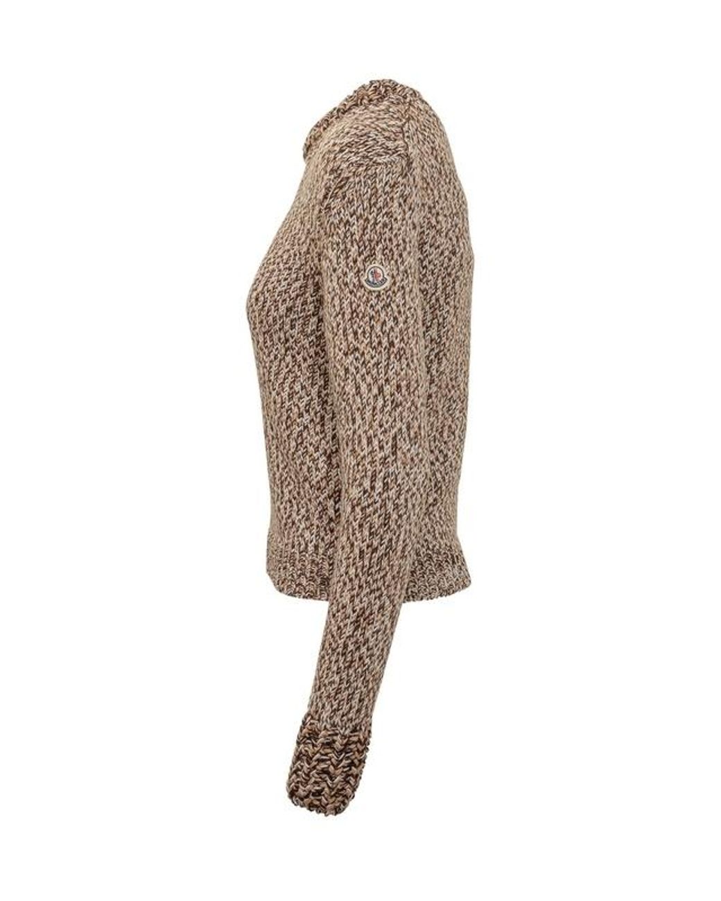 Moncler Multicolor Logo Patch Knitted Sweater