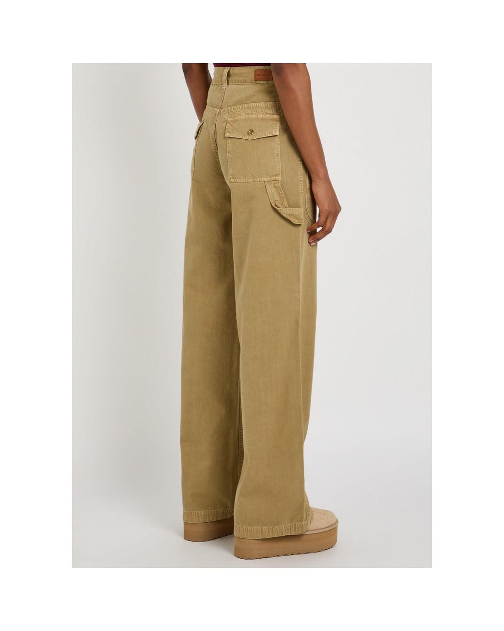 Moncler Natural Casual Cotton Pants