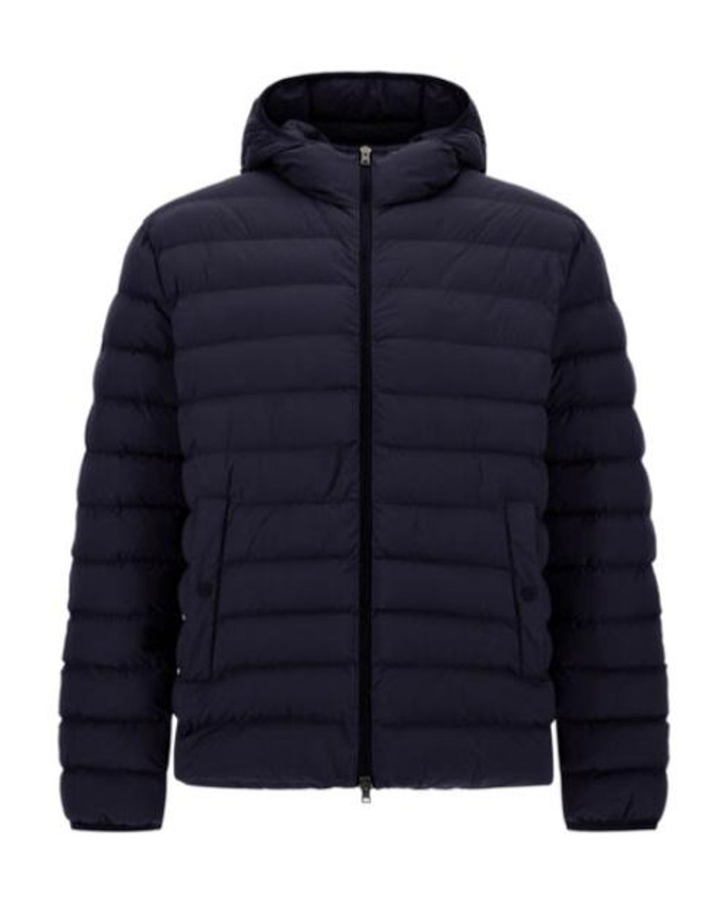 Herno Blue High Neck Padded Jacket for men