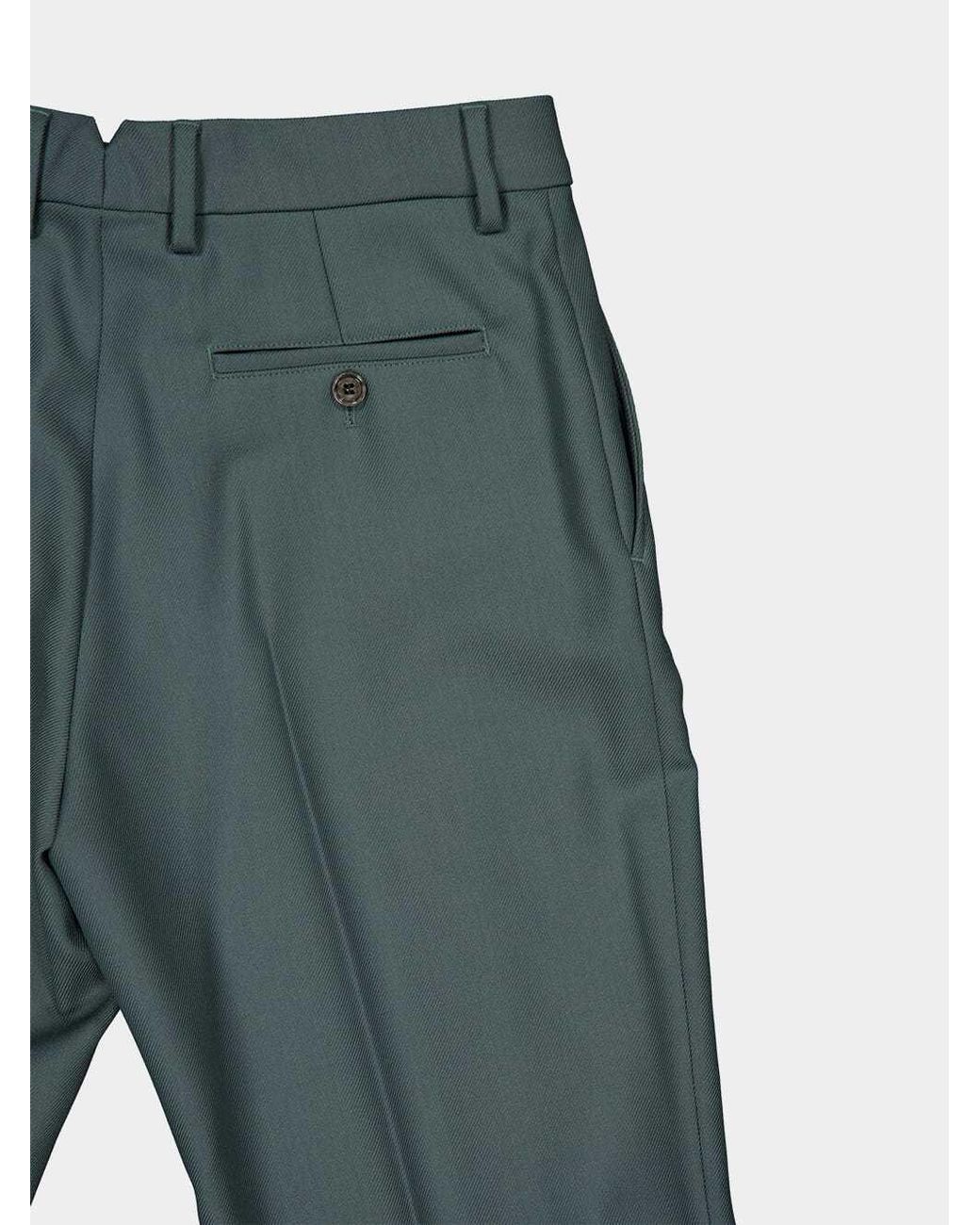 AMI Blue Flared Fit Trousers