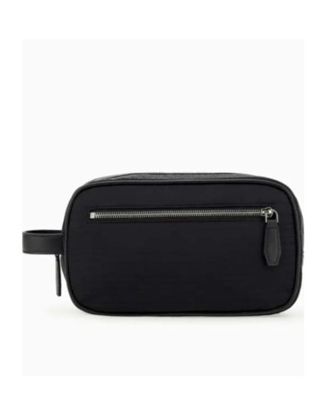 Emporio Armani Black Monogrammed Toiletry Bag for men