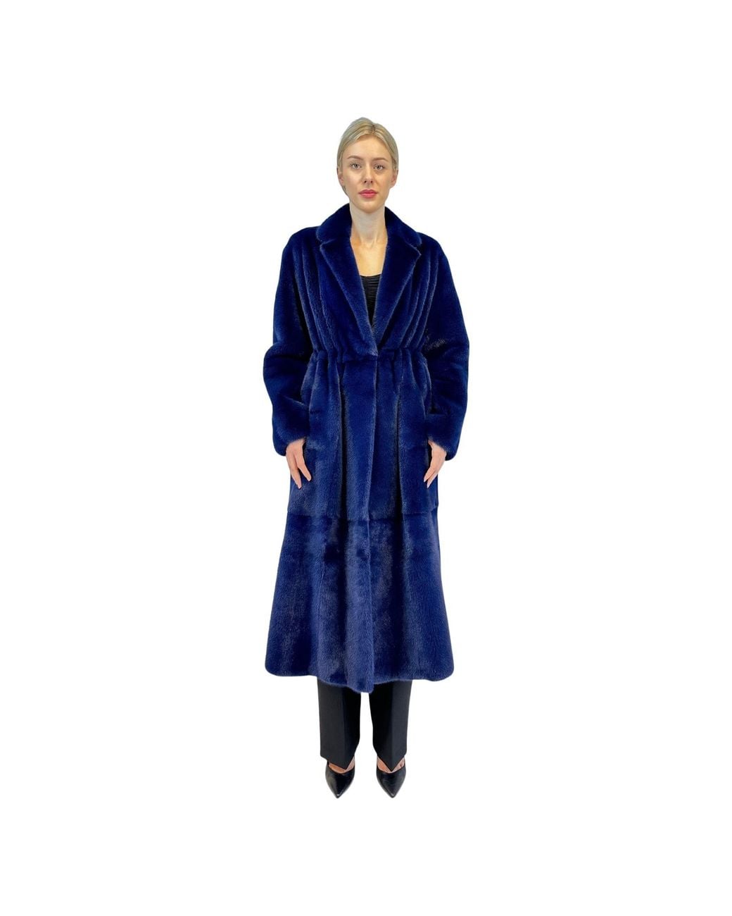 Liska Blue Long-Sleeved Fur