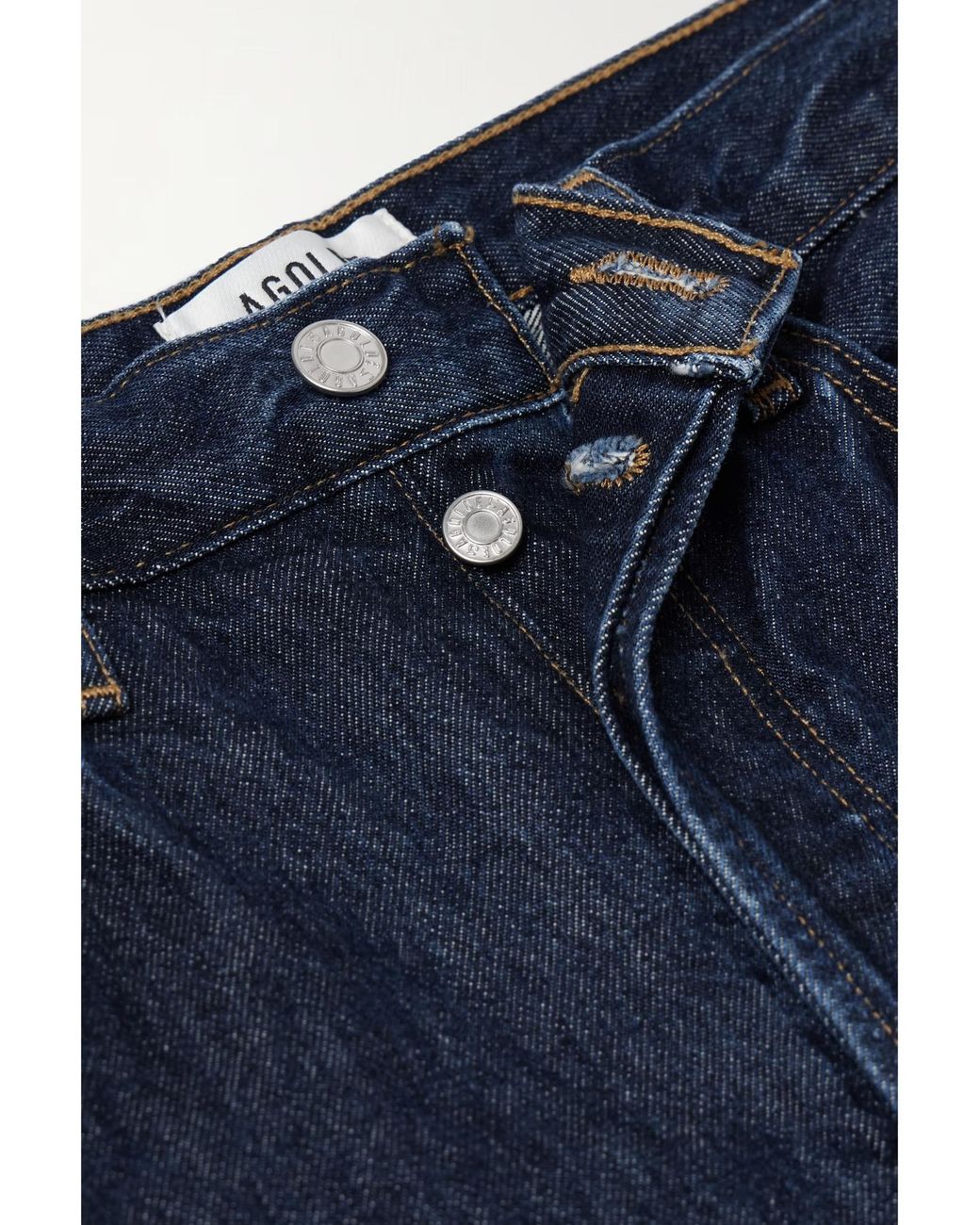 Agolde Blue High Waist Straight Jeans