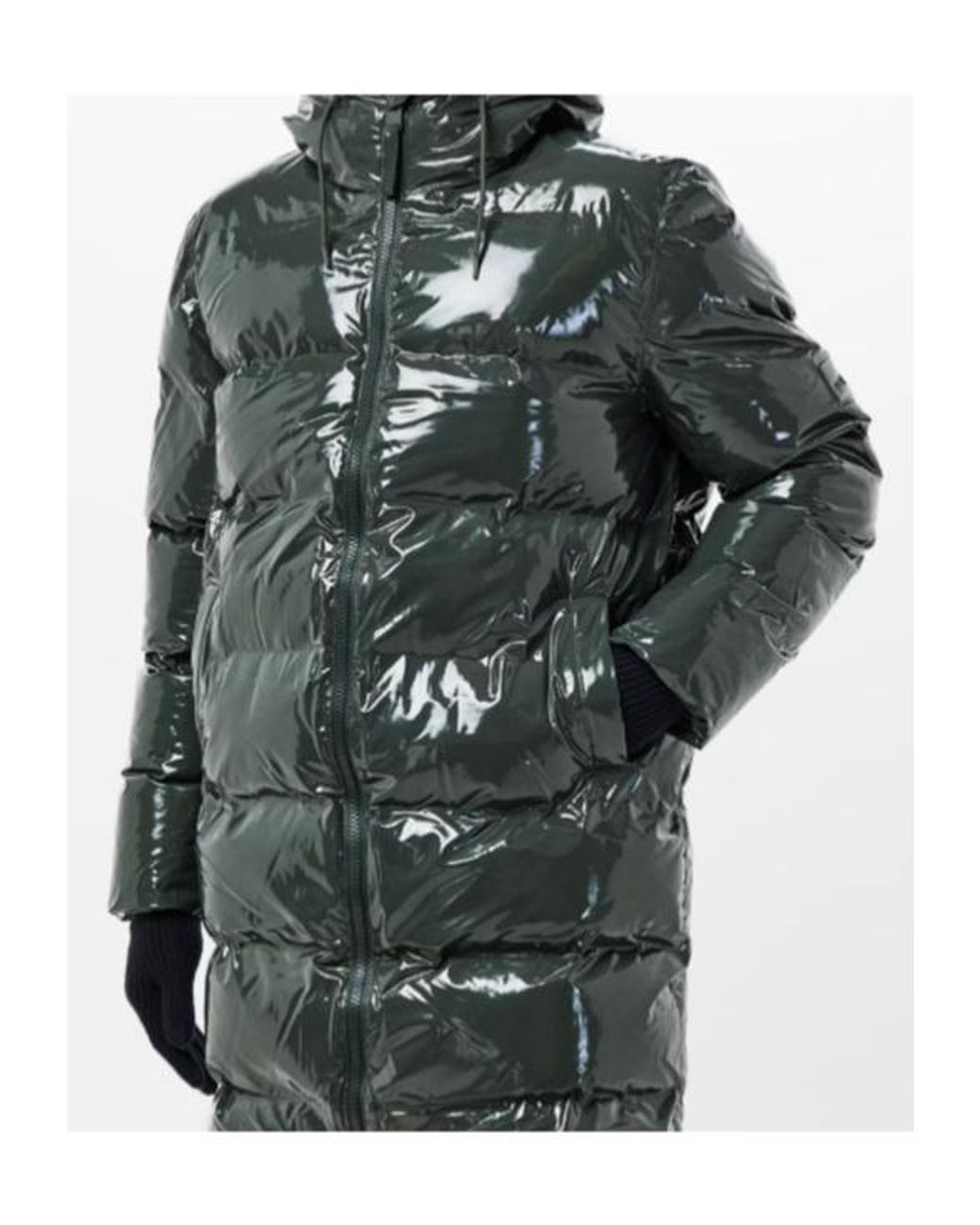 Rains Gray Long-Sleeved Cotton-Padded Jacket for men