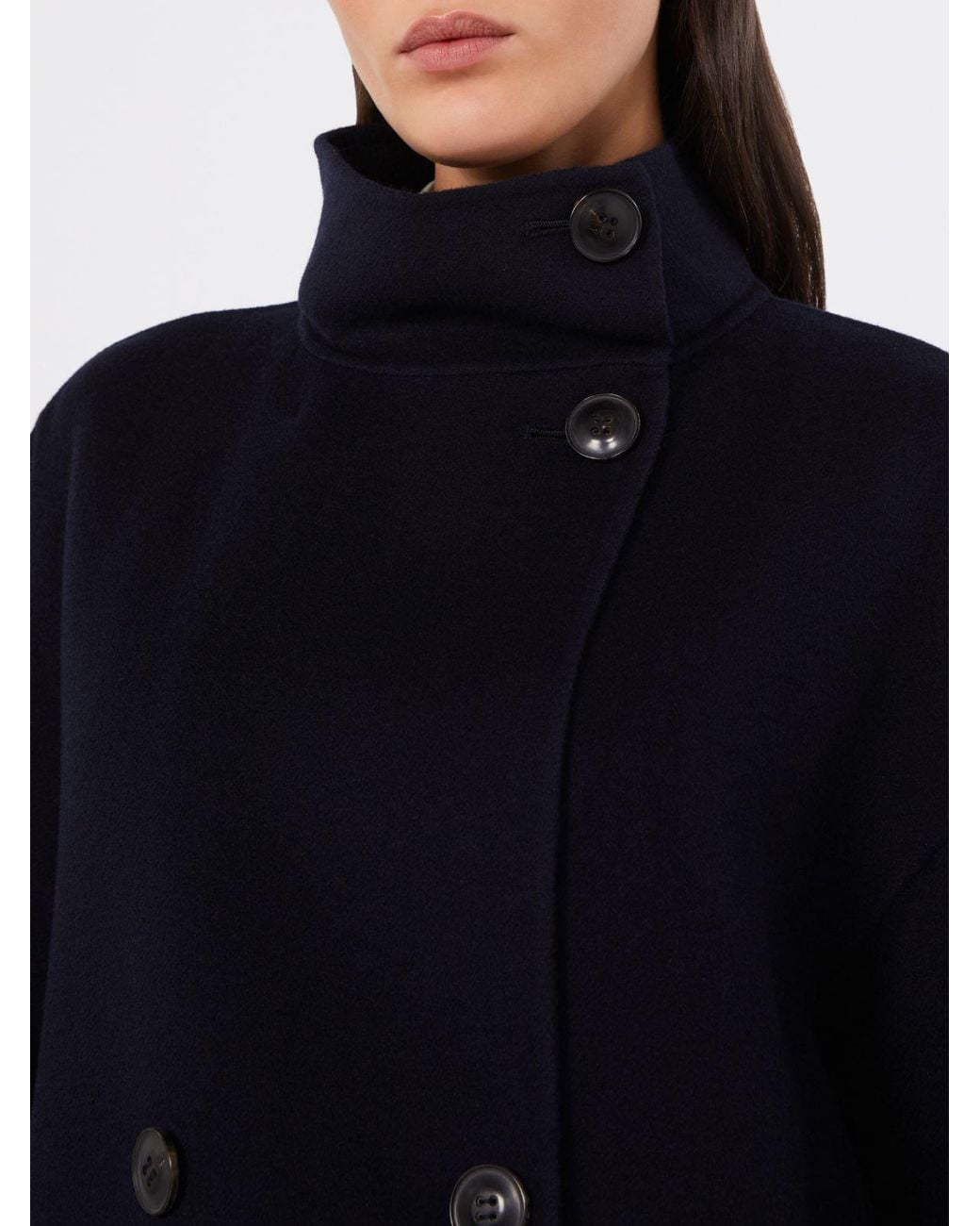 Max Mara Blue Studio Mstaceri Double-Breasted Coat