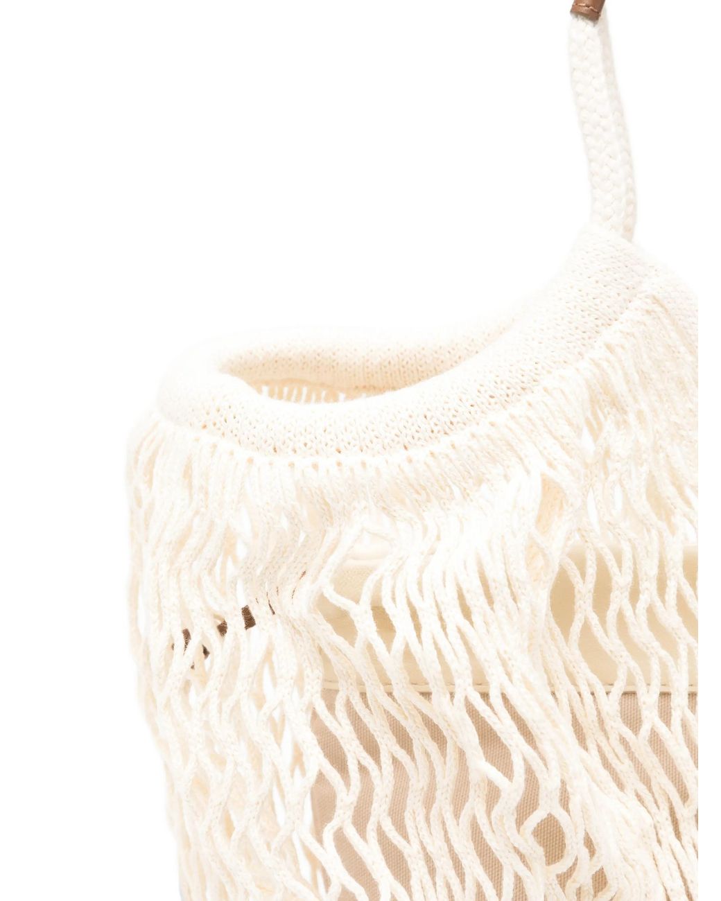 Hereu Natural Knotted Mesh Tote Bag