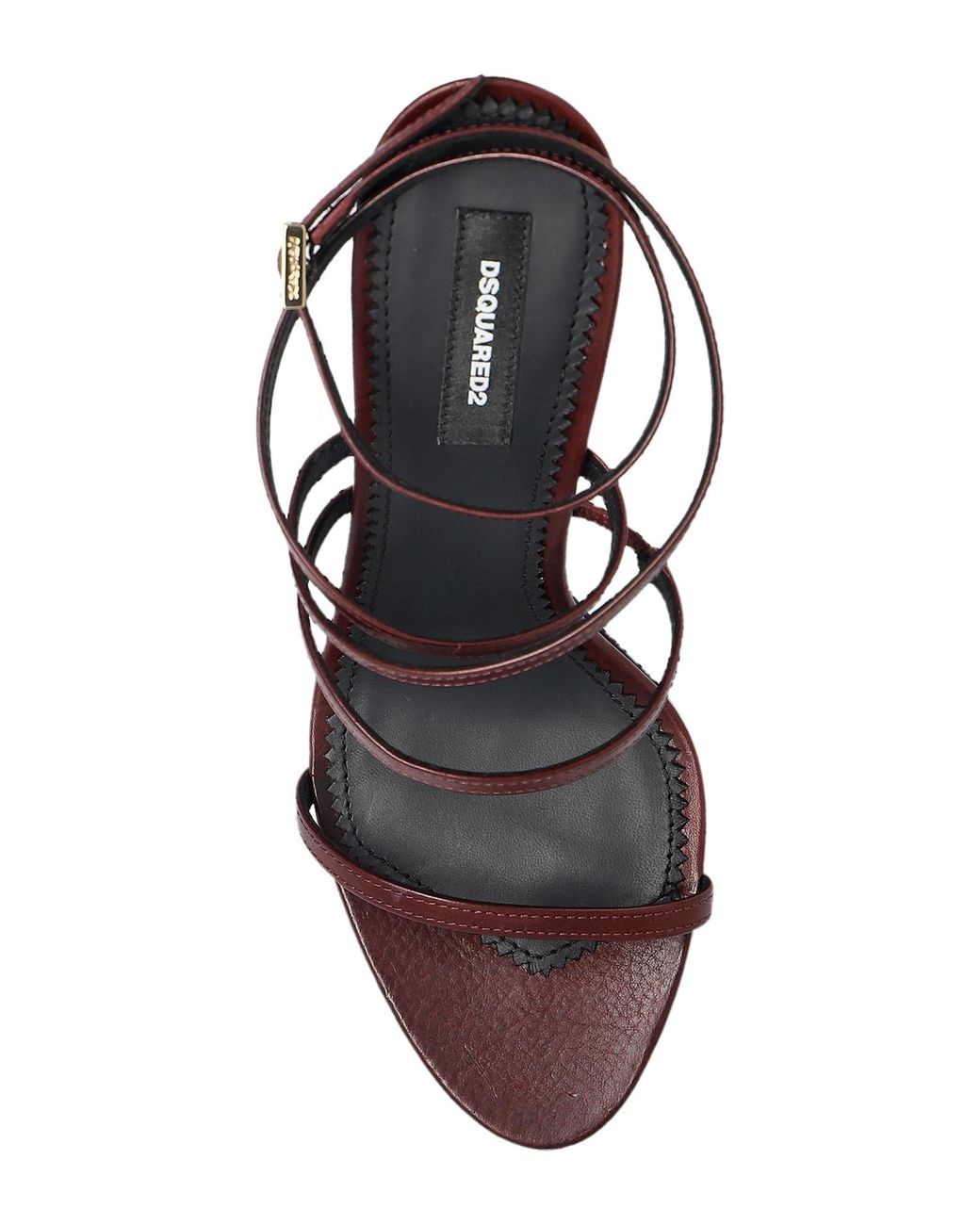 DSquared² Metallic Strappy Embellished Heeled Sandals