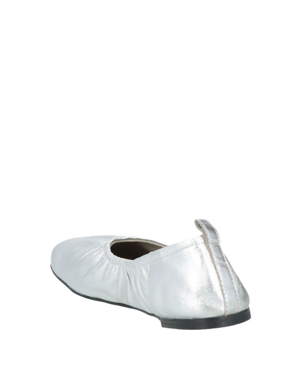 MAX&Co. White Leather Ballet Flats