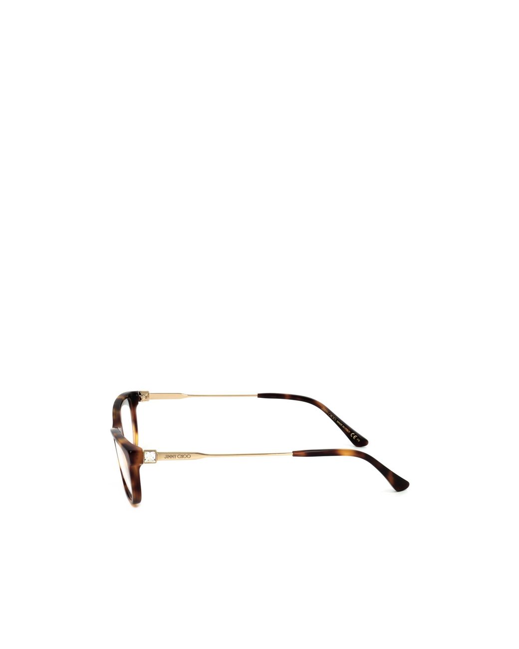 Jimmy Choo White Eyewear Rectangular Frame Glasses