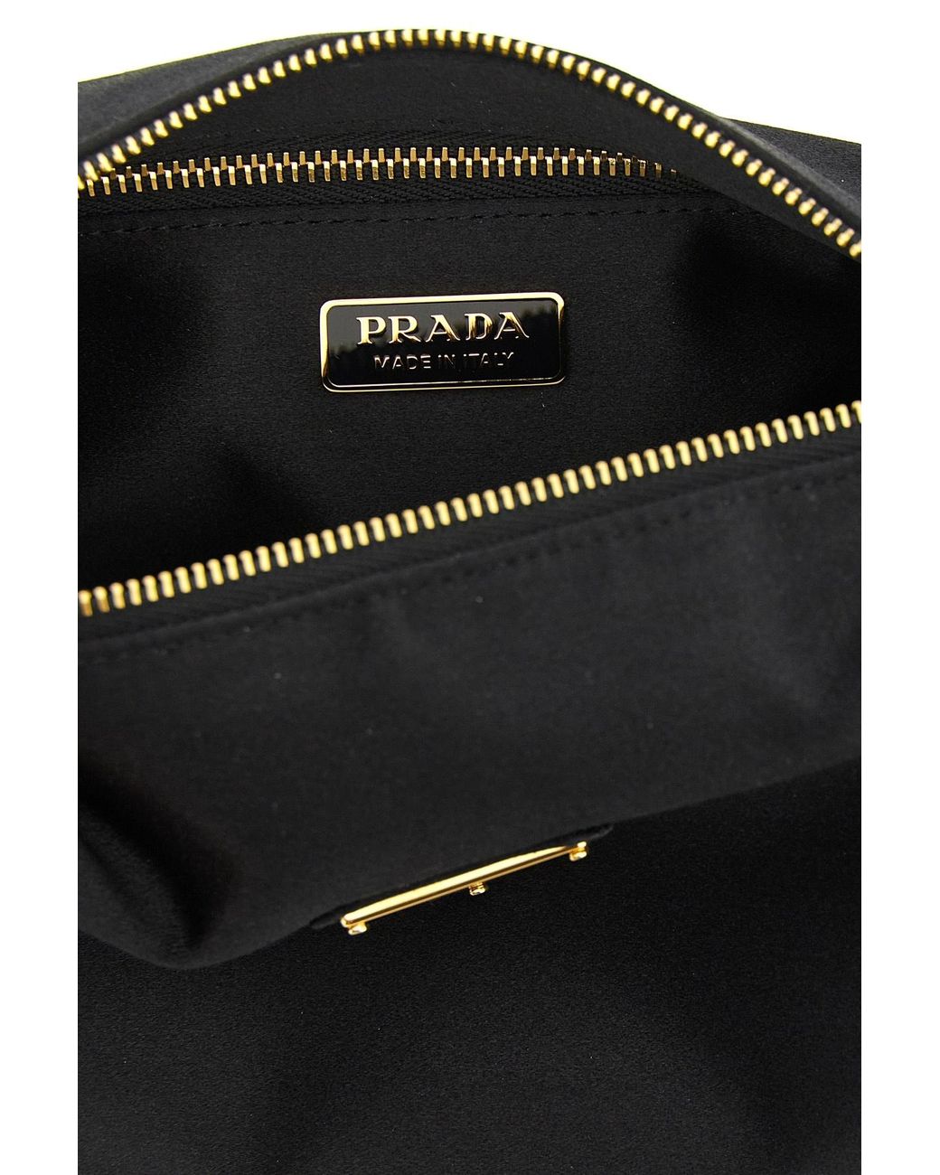 Prada Black Triangle Logo Shoulder Bag