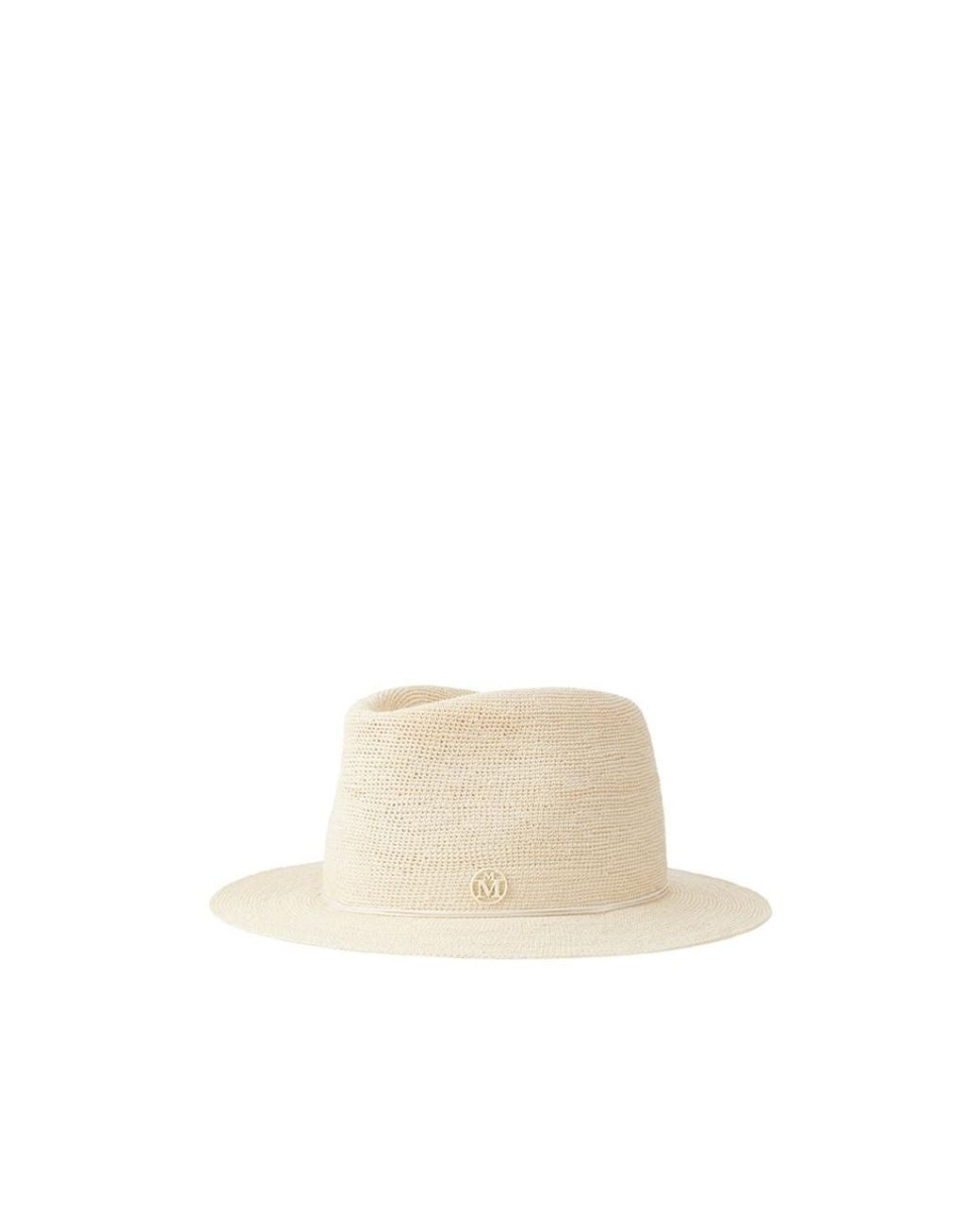 Maison Michel White André Fedora Hat for men