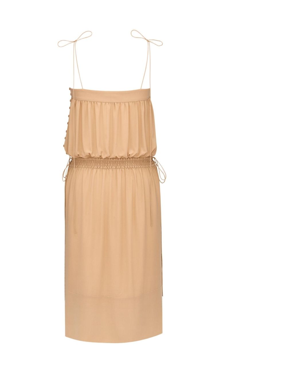 Saint Laurent White Balloon Sleeveless Midi Dress