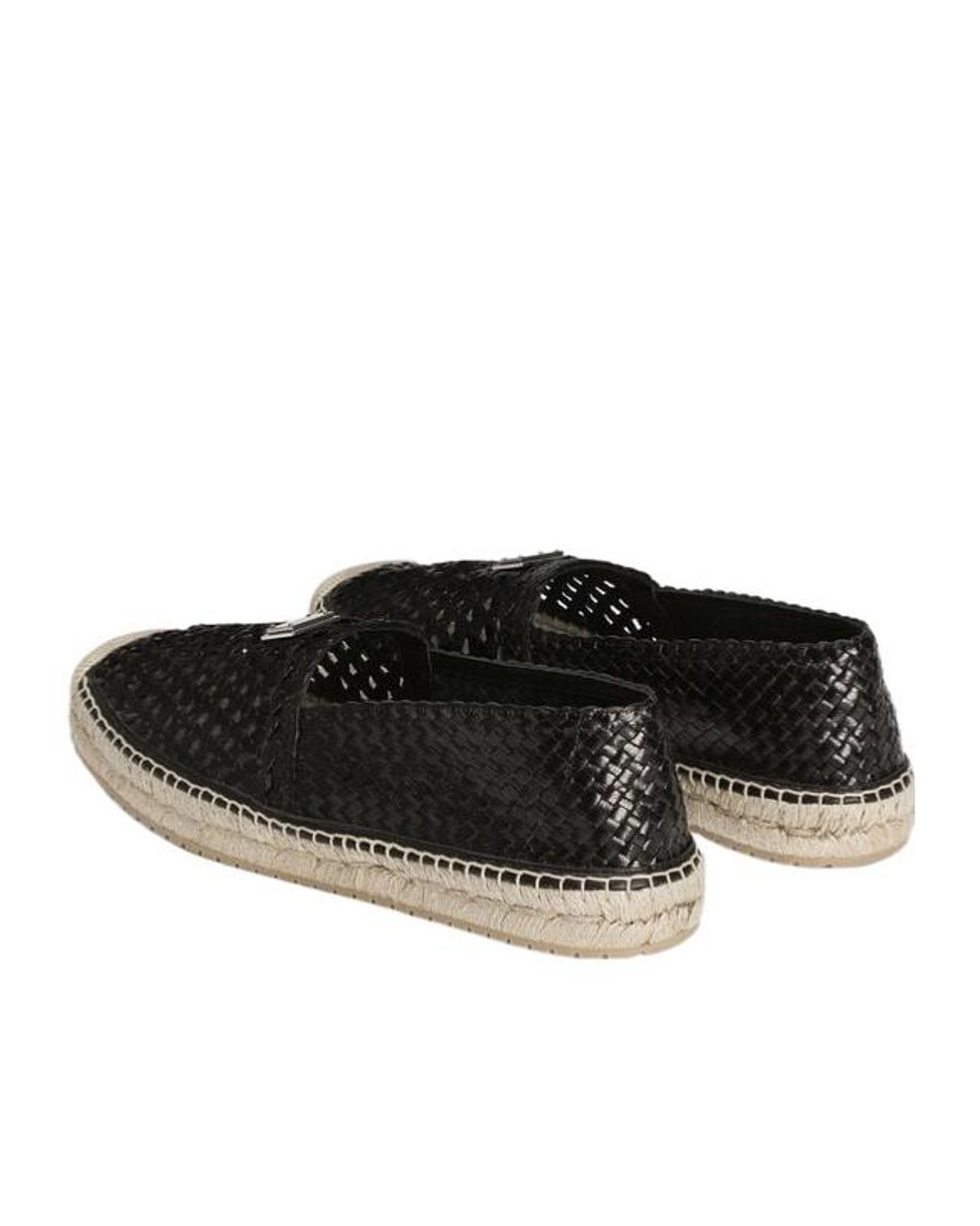 Dolce & Gabbana Black Logo Plaque Espadrilles for men