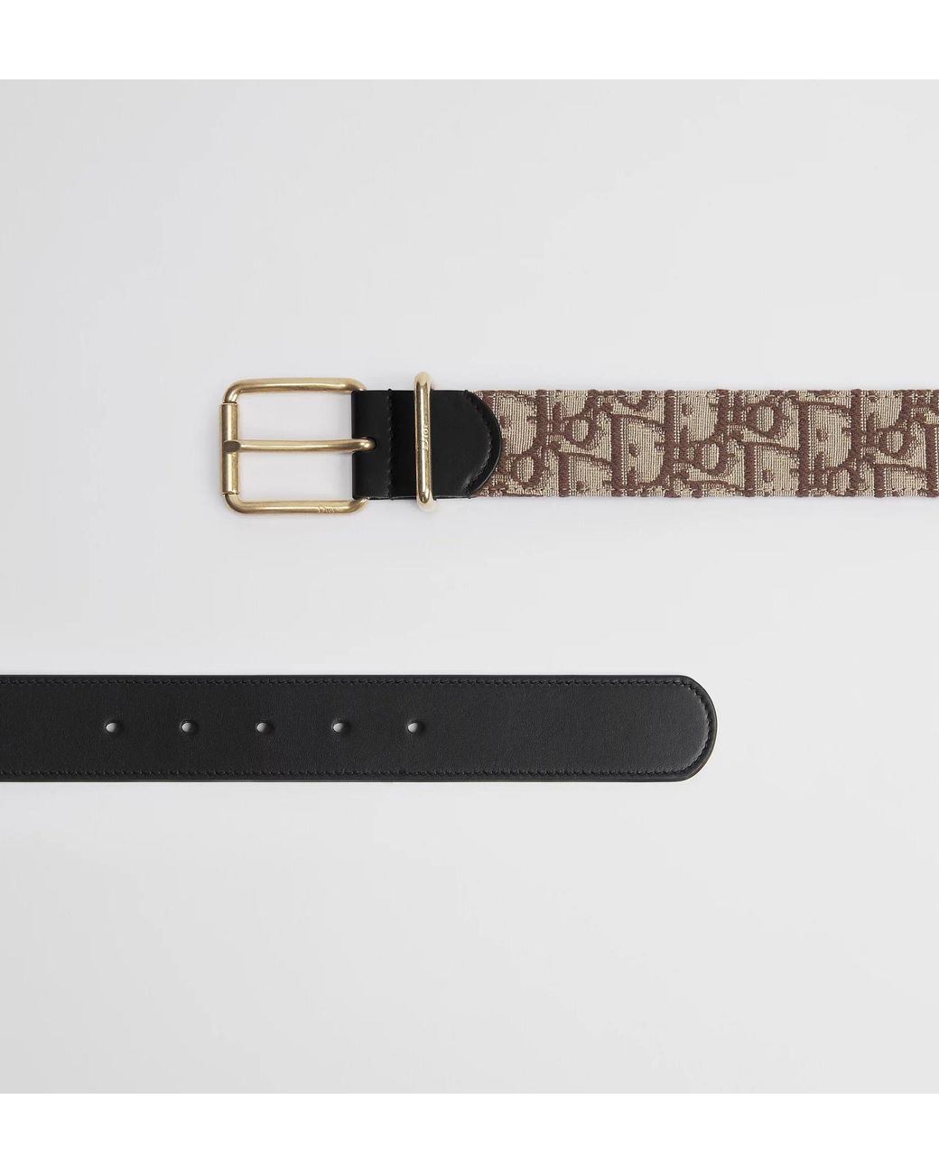 Dior White Homme Logo-Jacquard Buckle Belt for men