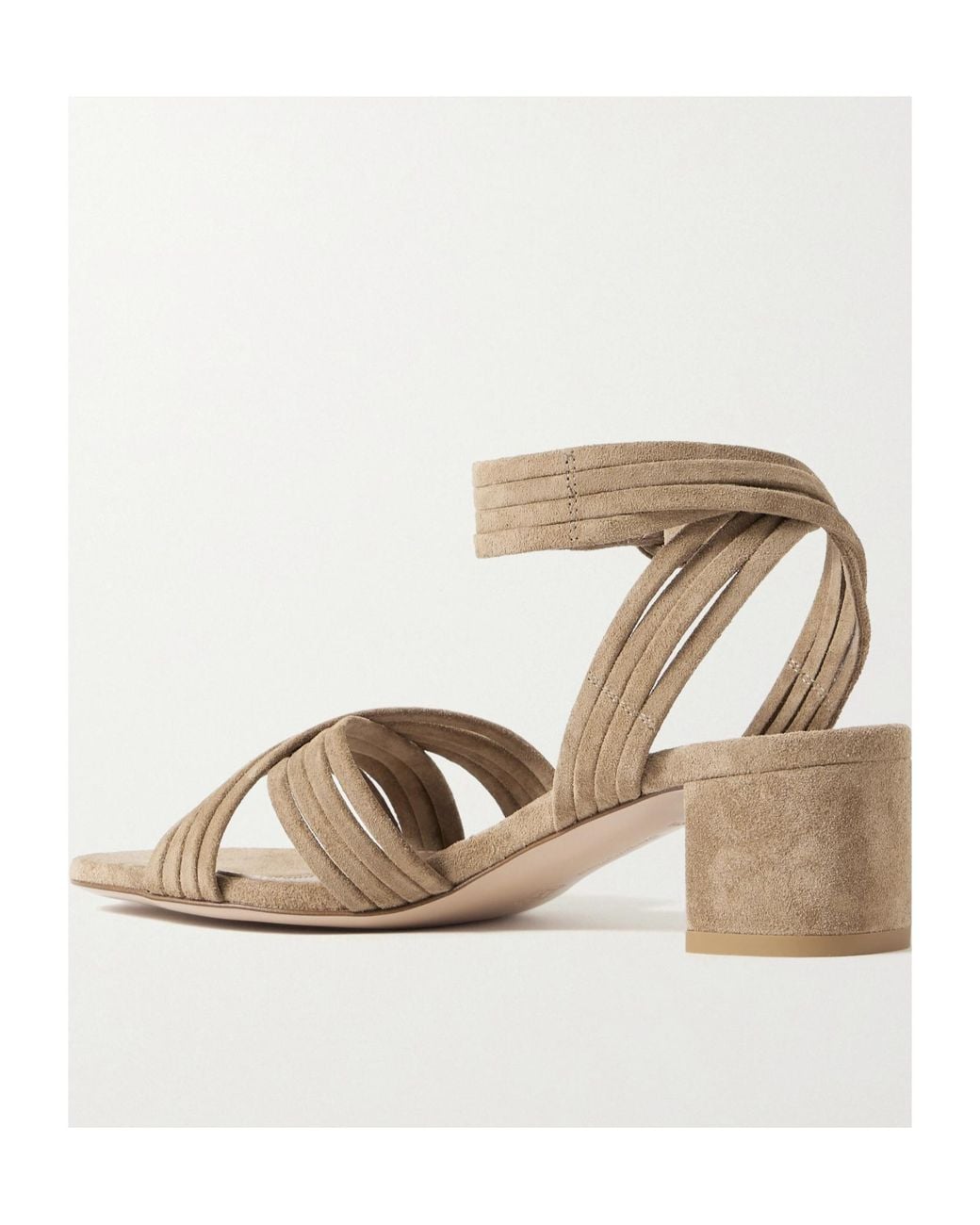 Gianvito Rossi Metallic 55 Suede Sandals