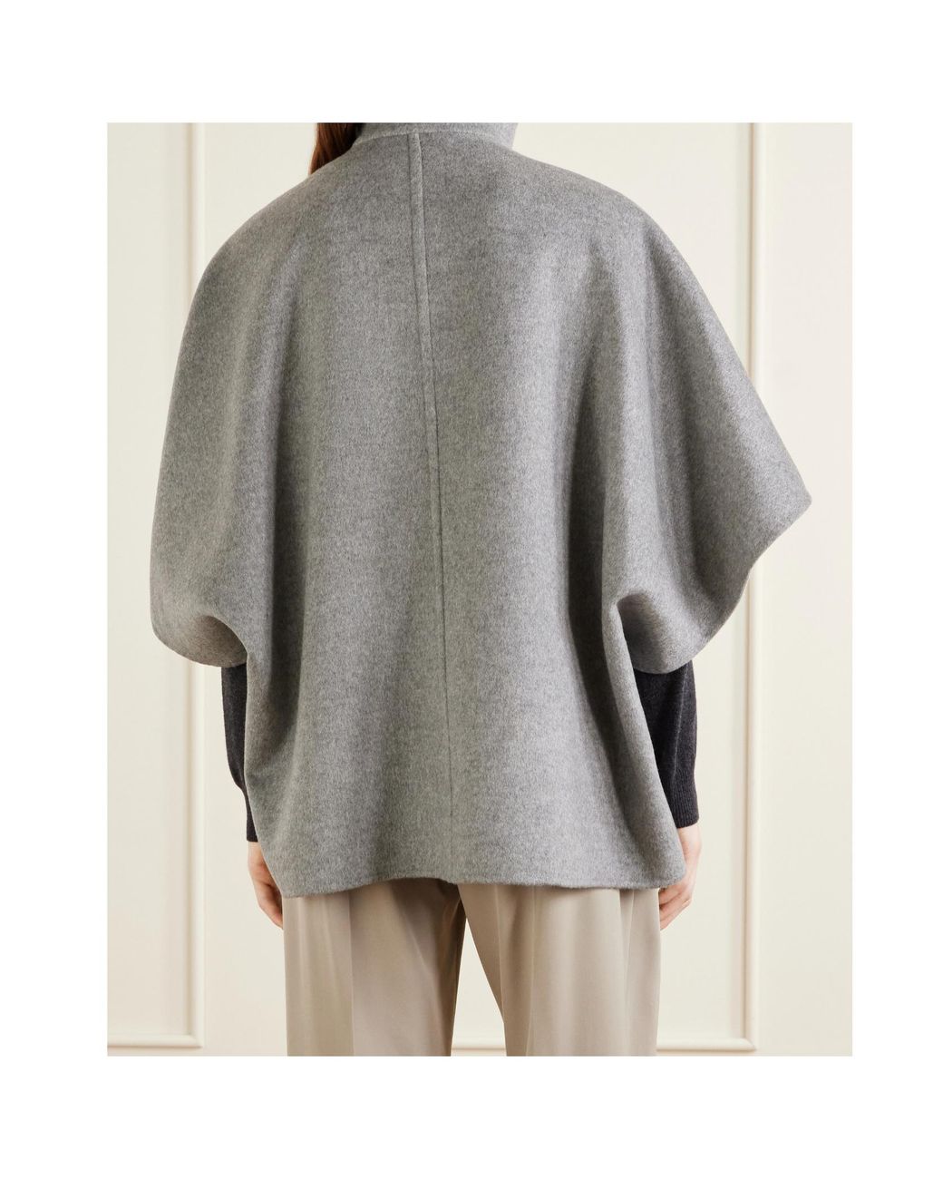 Max Mara Gray Oversized Cape
