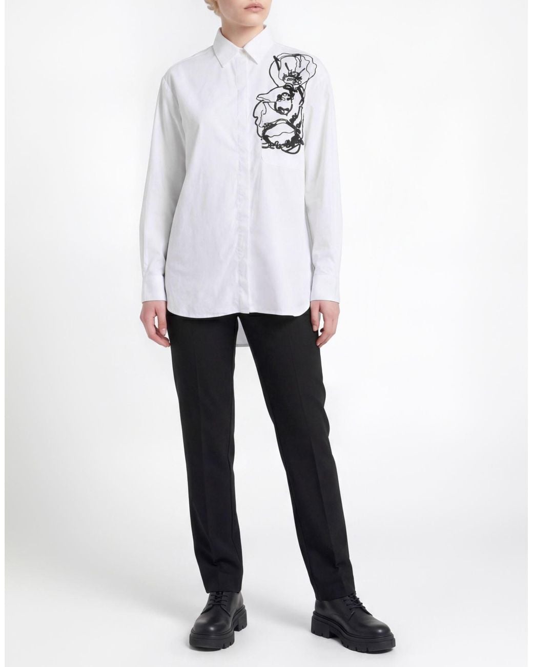MAX&Co. White Long Sleeves Shirt