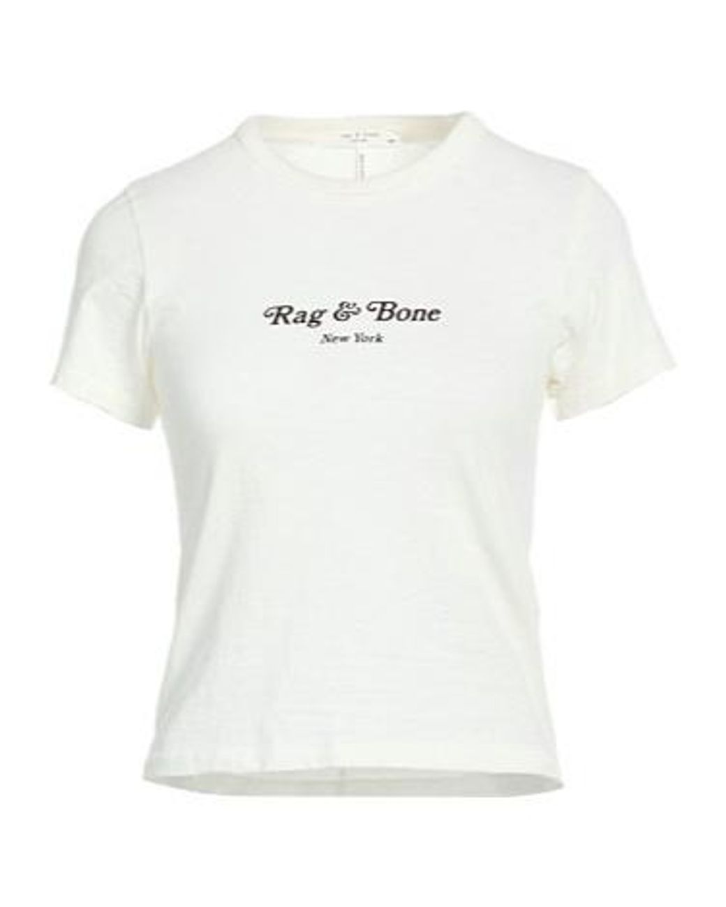 Rag & Bone White Simple Printed T-Shirt