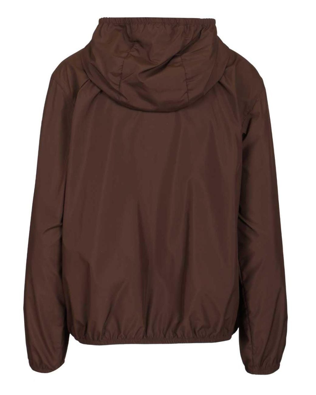 Moncler Brown Zip-Up Hooded Jacket