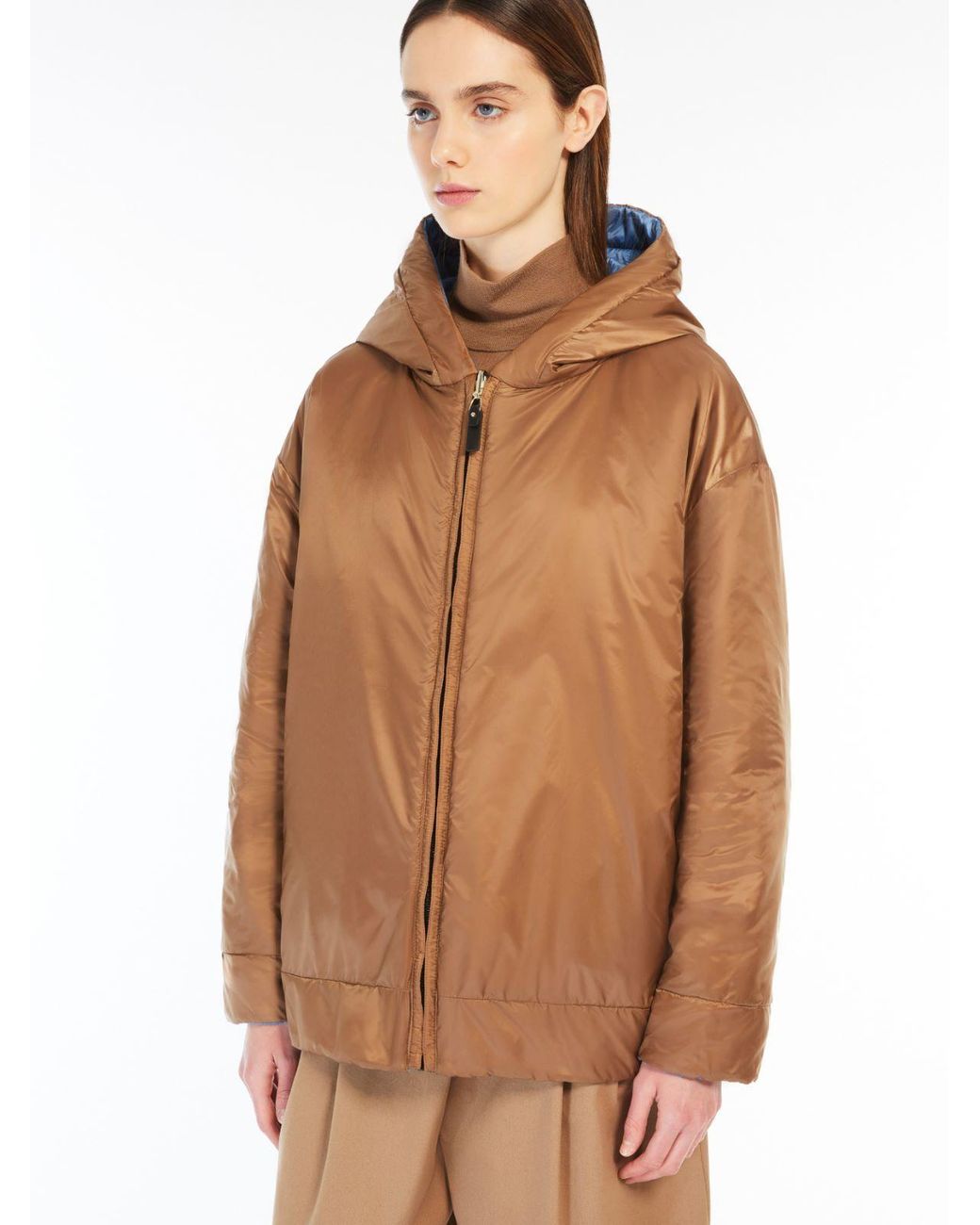 Max Mara Blue The Cube Reversible Zipped Jacket