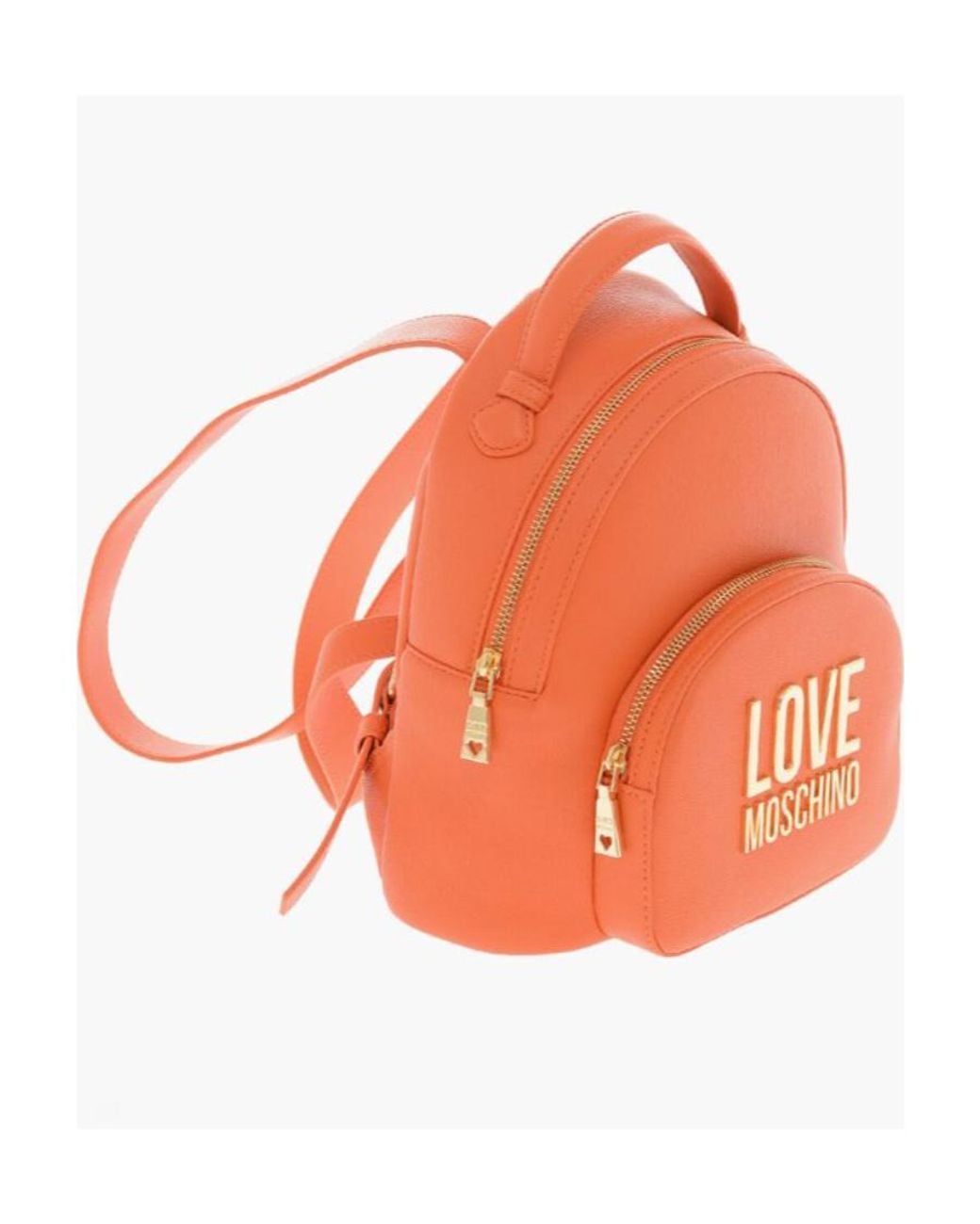 Moschino Orange Logo Backpack