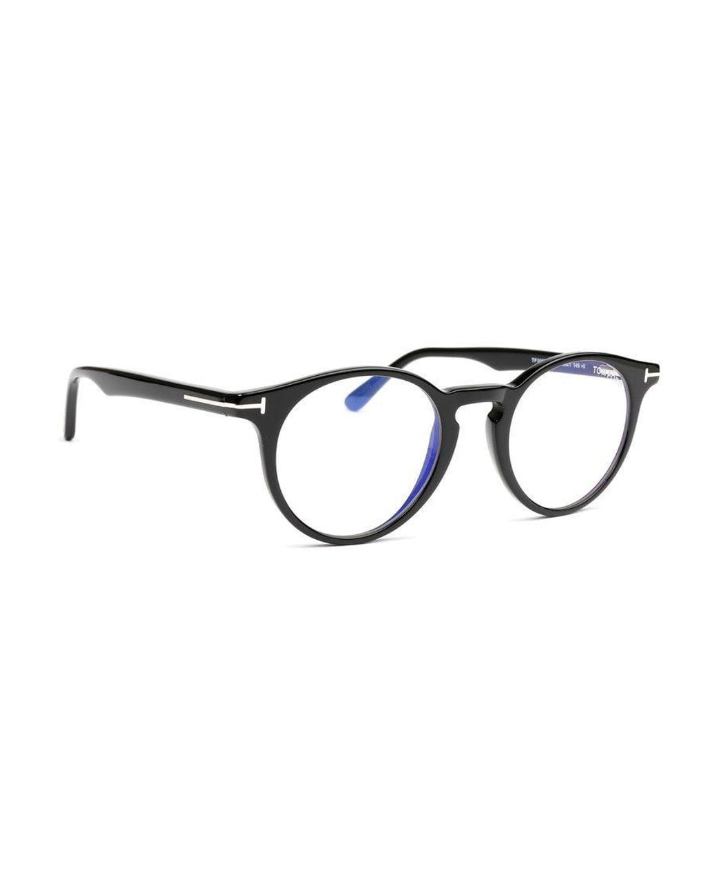 Tom Ford White Eyewear Round Frame Glasses for men