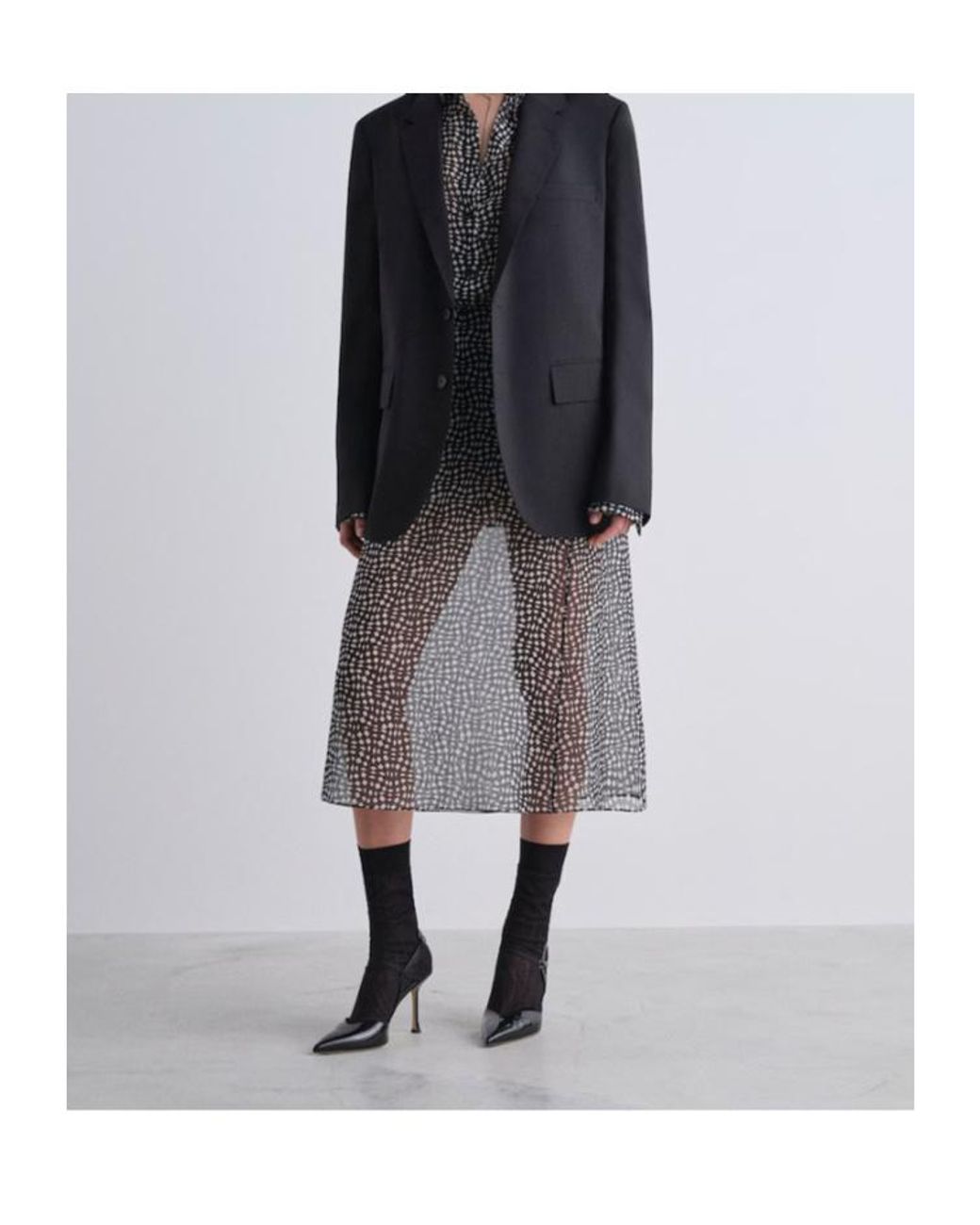 Fendi Gray And Printed Georgette Skirt