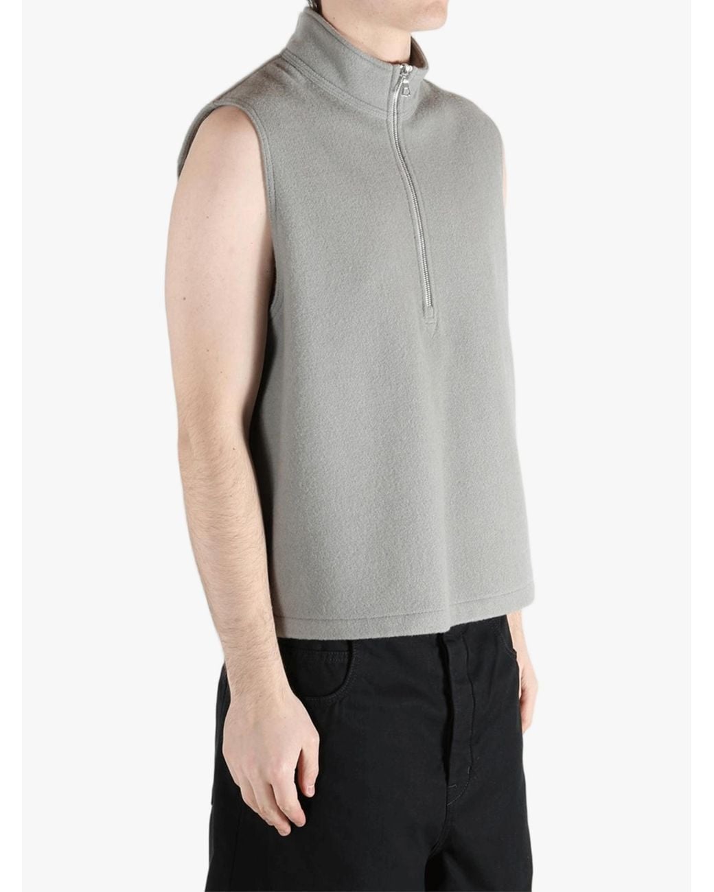 Rier Green Zip-Fastening Sleeveless Vest for men