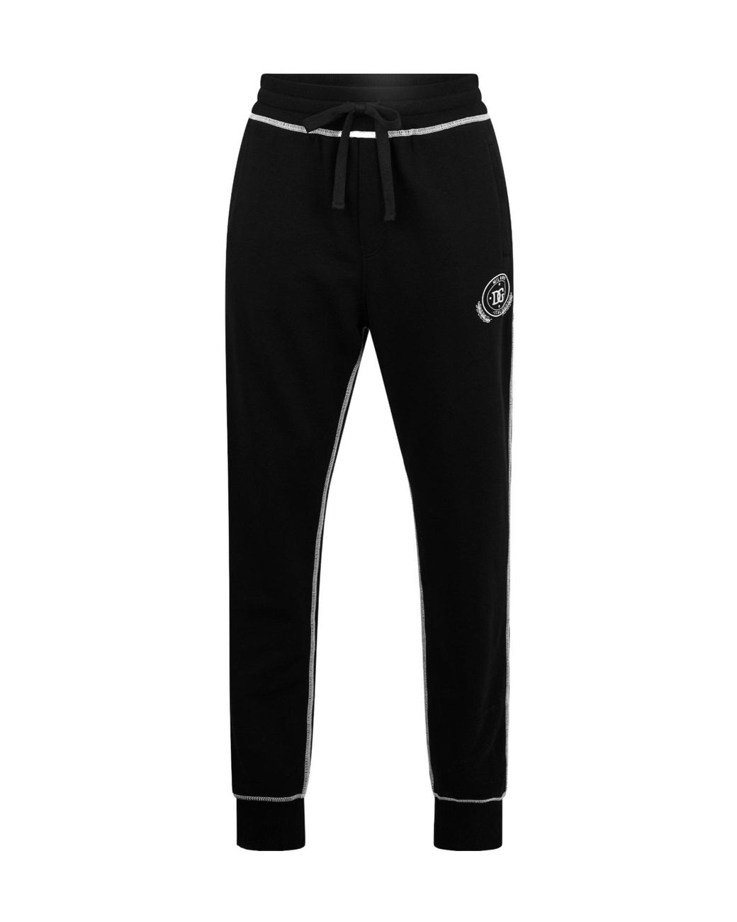 Dolce & Gabbana Black Solid Color Fashion Sports Pants for men