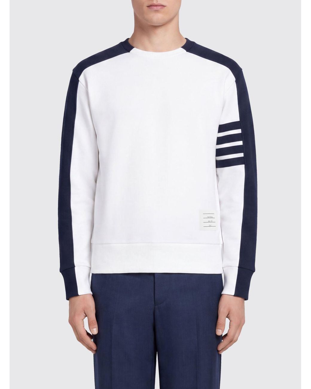 Thom Browne Black Logo Patch Sweatshirt for men