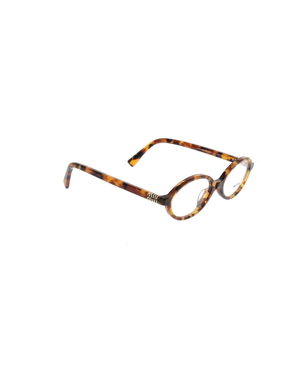 Miu Miu White Eyewear Oval-Frame Glasses