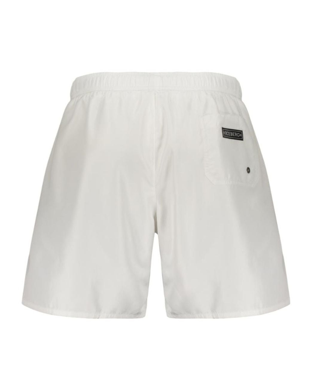Iceberg Gray Logo Drawstring Swim Shorts for men