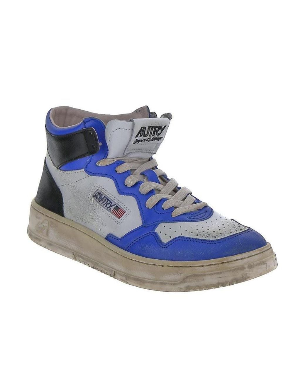 Autry Blue High-Top Cow Leather Sneakers With for men
