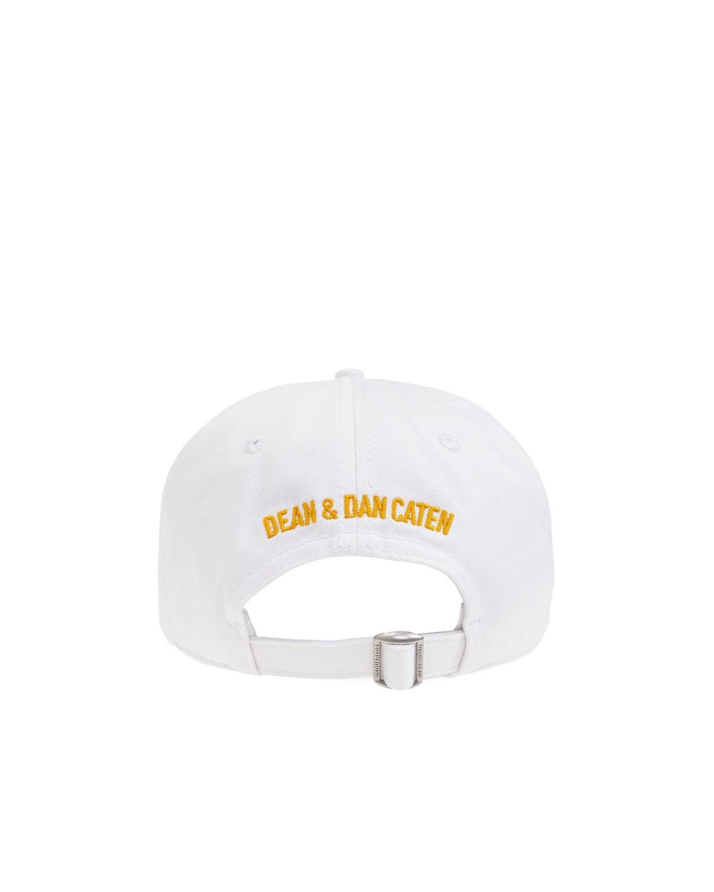 DSquared² White Icon Logo Embroidered Distressed Baseball Cap for men