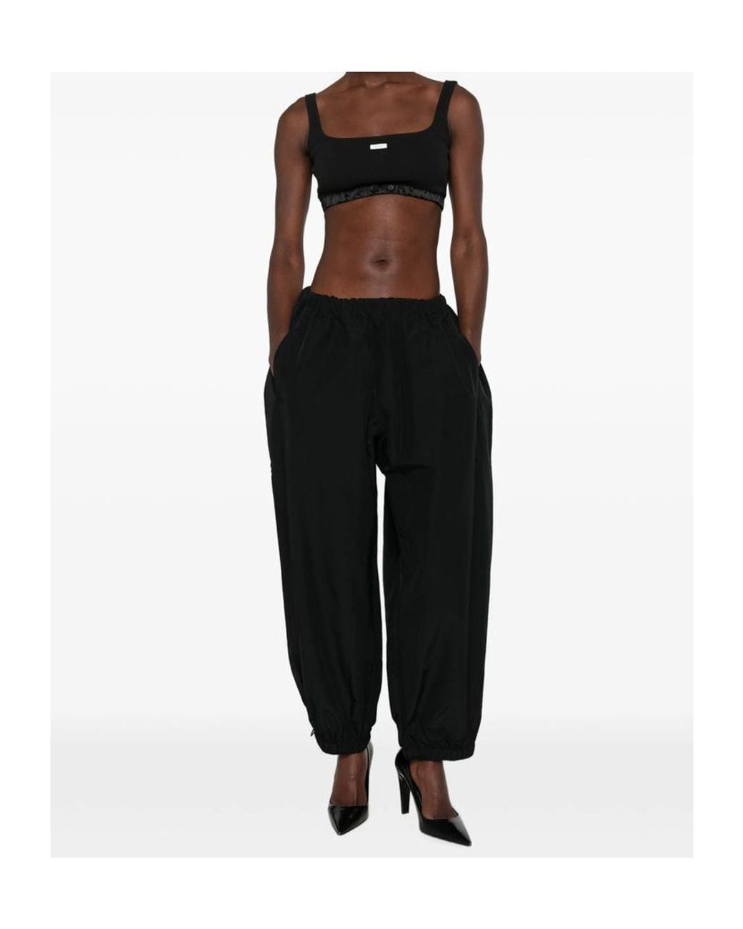 Entire studios Black Drawstring-Cuff Trousers