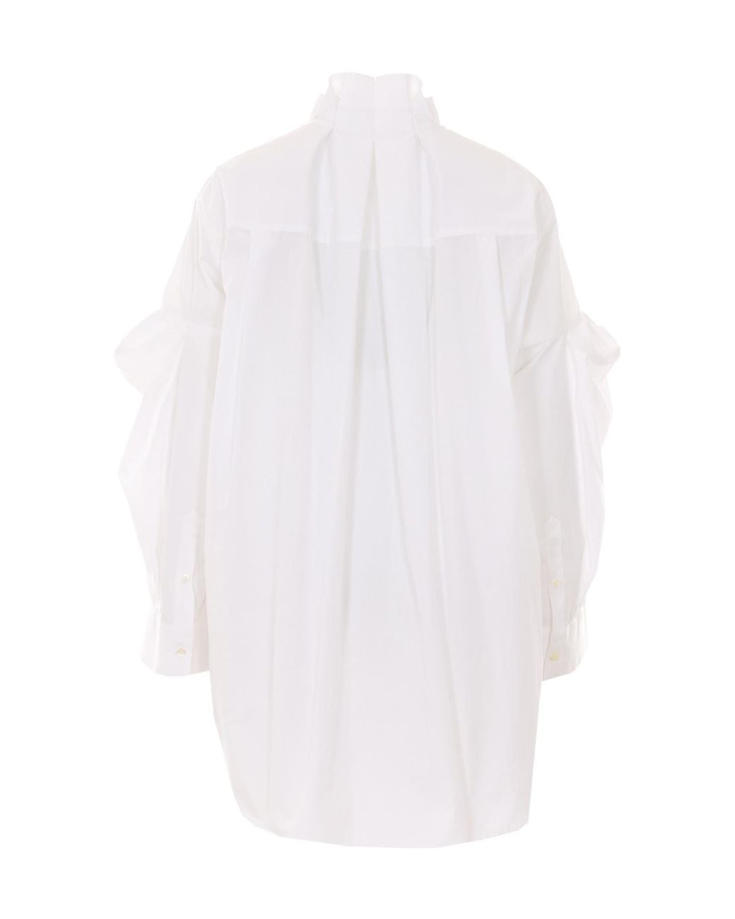 Sacai White Long Sleeve Striped Shirt