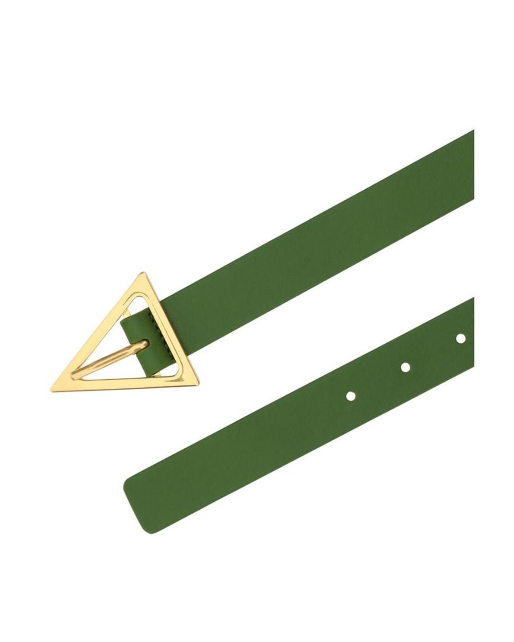 Bottega Veneta Green Signature Triangular Buckle Belt