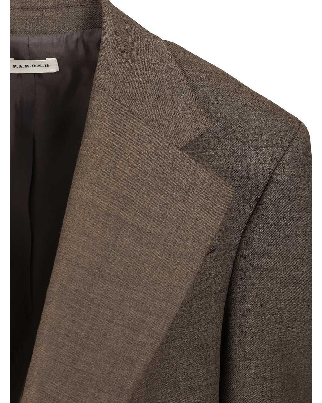 P.A.R.O.S.H. Brown Button-Down Blazer