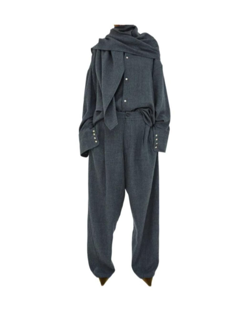 DARKPARK Gray Phebe Pleated Pants