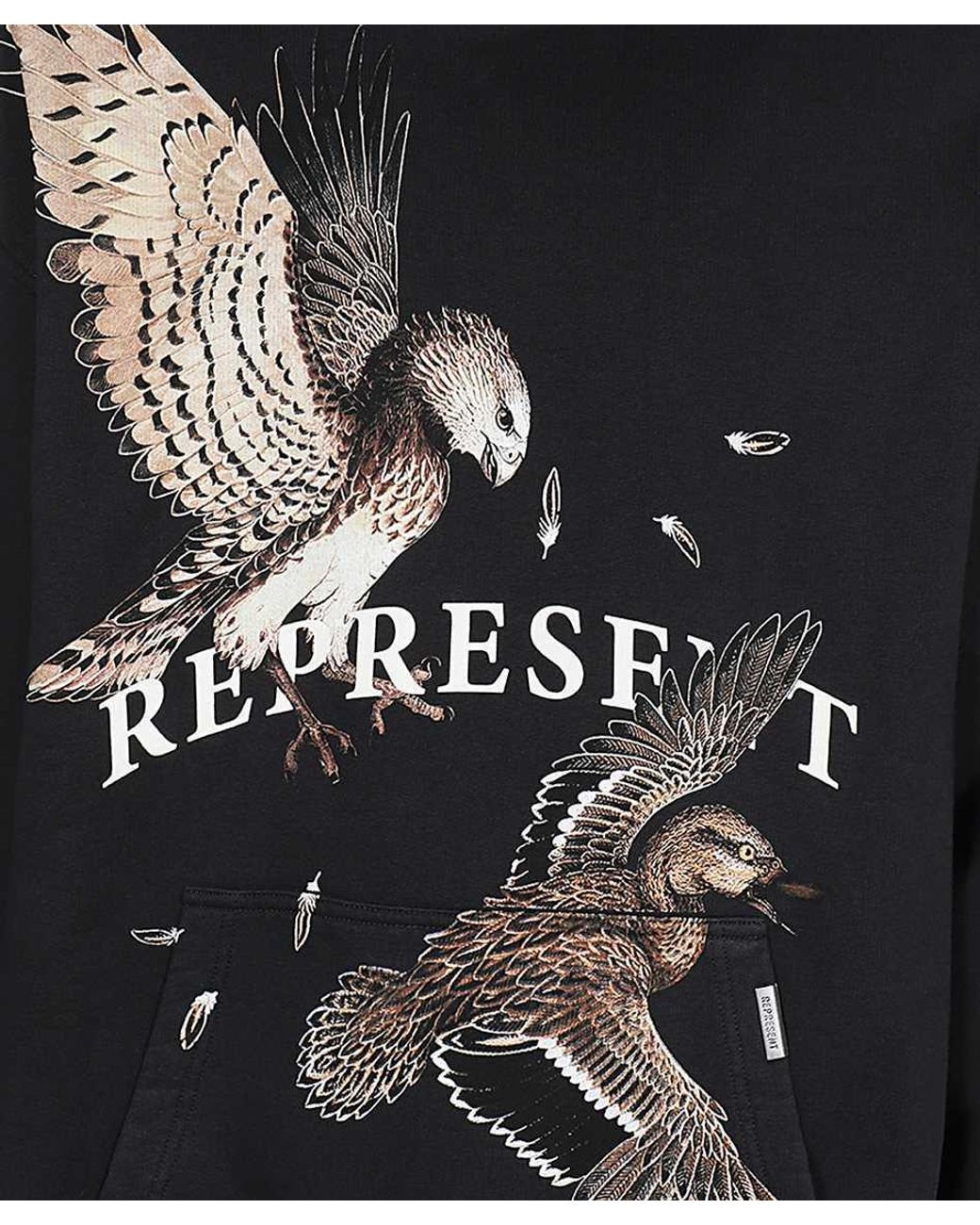 Represent Blue Long-Sleeved Hooded Sweater for men